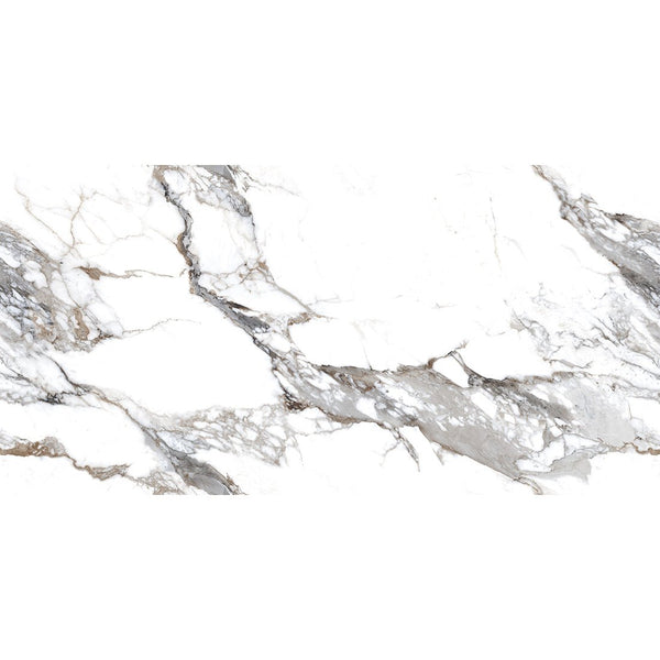 Calacatta Borghini Grey Marble Effect Matt Porcelain Wall & Floor Tile 60x120cm