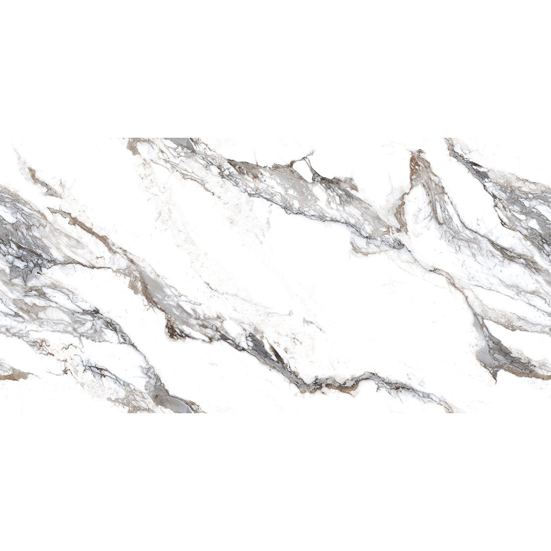Calacatta Borghini Marble Effect 60x120cm Grey Matt Anti Slip Porcelain Wall and Floor Tile - TILES Paradise