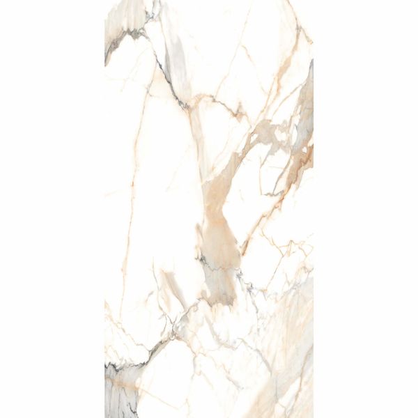 Job Lot Deal: 31 Tiles (22 sq.m) California Brown 60x120cm Marble Effect Polished Porcelain Wall and Floor Tile