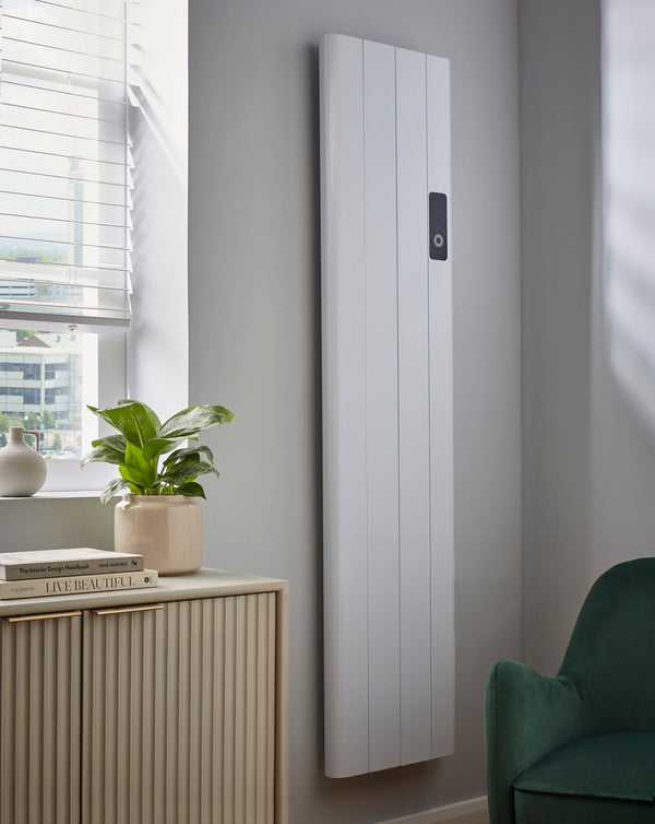 Calora White Vertical Smart Electric Radiator – 1600x362mm – 1000W