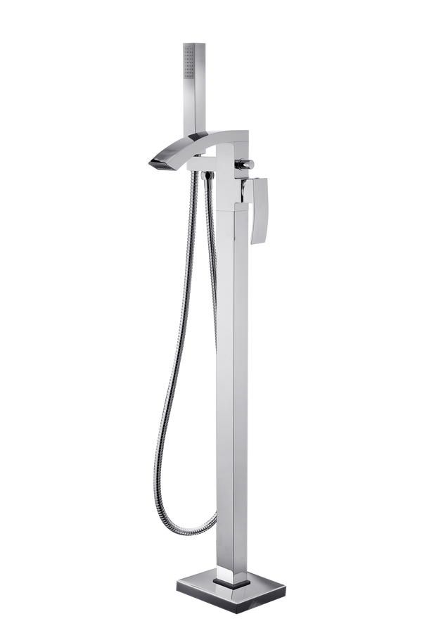 Calvera Chrome Square Freestanding Bath Shower Mixer Tap