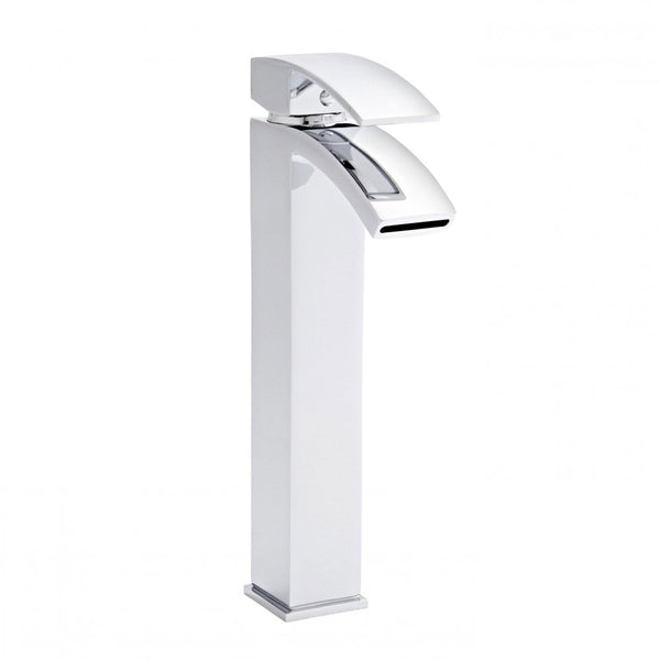 Calvera Chrome Square Tall Hi-Rise Basin Mixer Tap