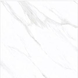 Carrara White 60x60cm Pearl Marble Effect Polished Porcelain Wall and Floor Tile - TILES Paradise