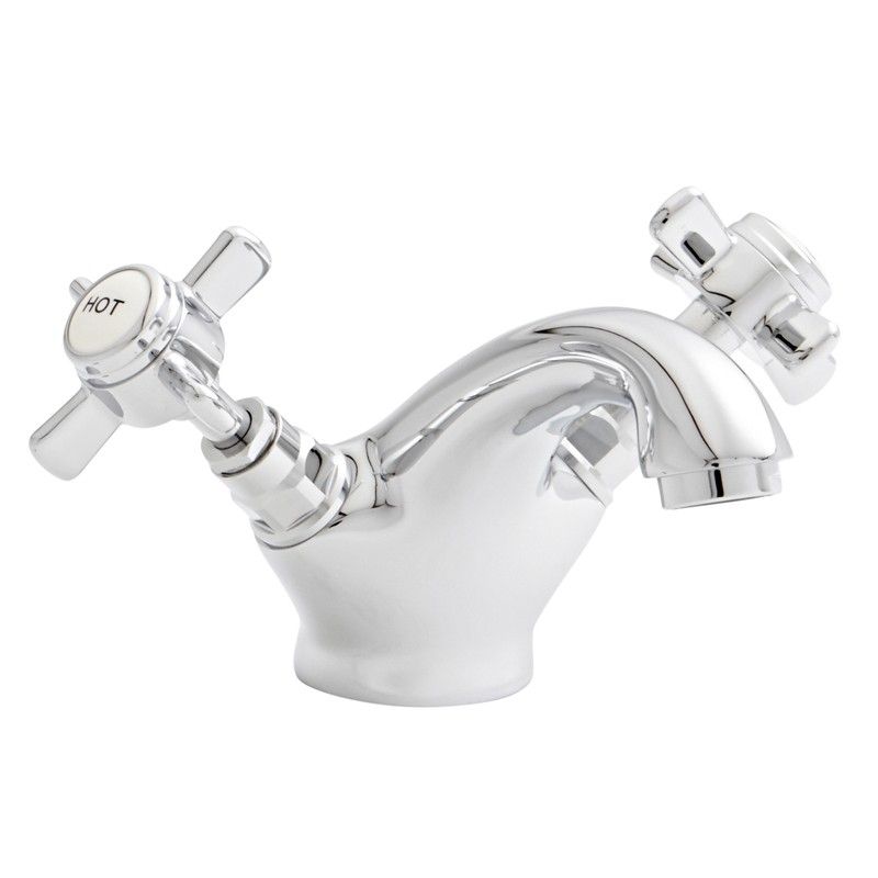 Clarenza Chrome Traditional Crosshead Mono Basin Mixer Tap