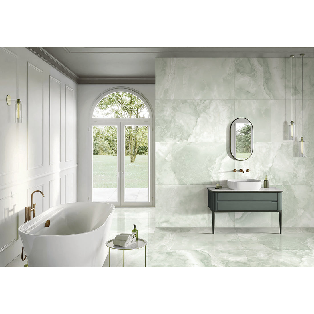 Pallet Deal: 60 Tiles (43 sq.m) Dreamy Green Porcelain 60x120cm Polished Wall & Floor Tile