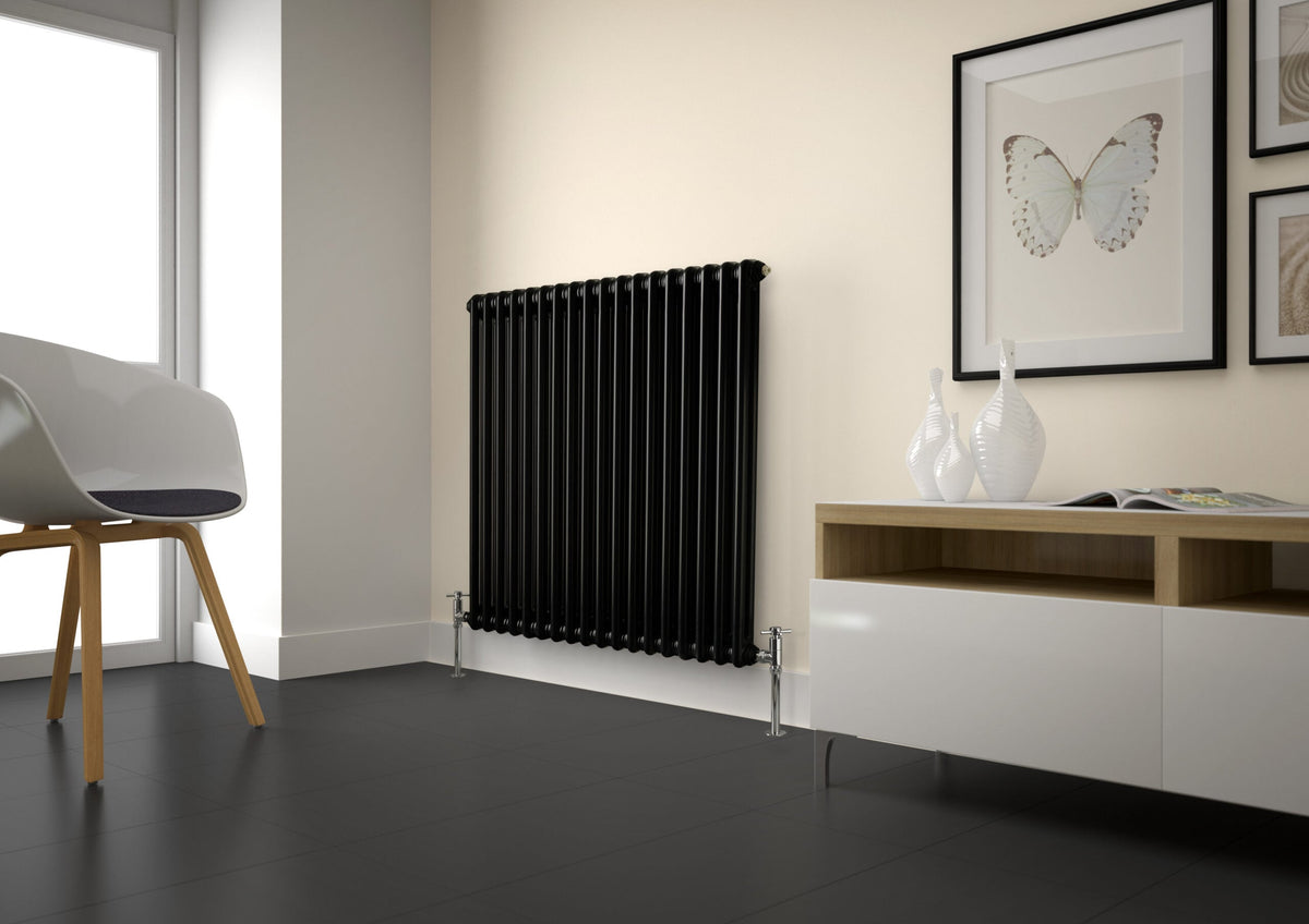 Colenzo Black Horizontal 3 Column Radiator – 600x1010mm