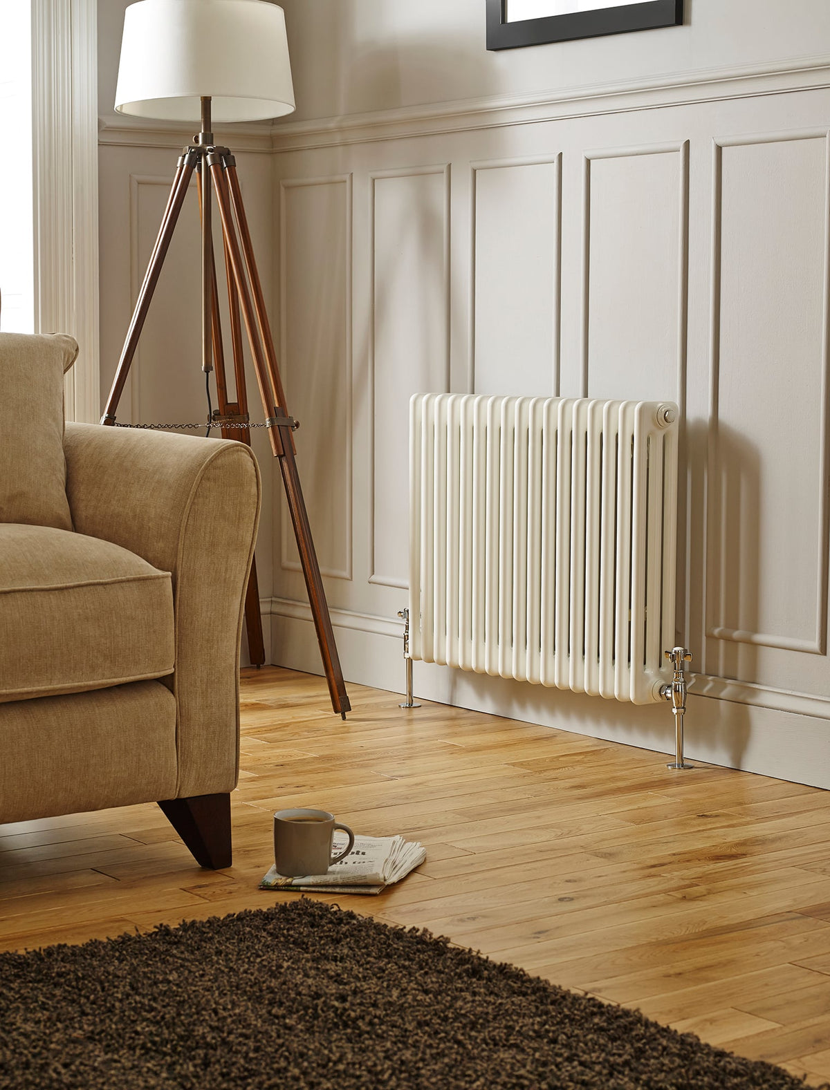 Colenzo White Horizontal 4 Column Radiator