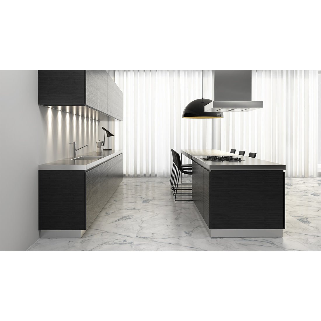 Crystal Blue Marble Effect 30x60cm Matt Antislip Porcelain Wall and Floor Tile - TILES Paradise