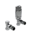 Designer Thermostatic Radiator Valve Twin Pack with Lockshield – Chrome