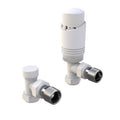 Designer Thermostatic Radiator Valve Twin Pack with Lockshield – White