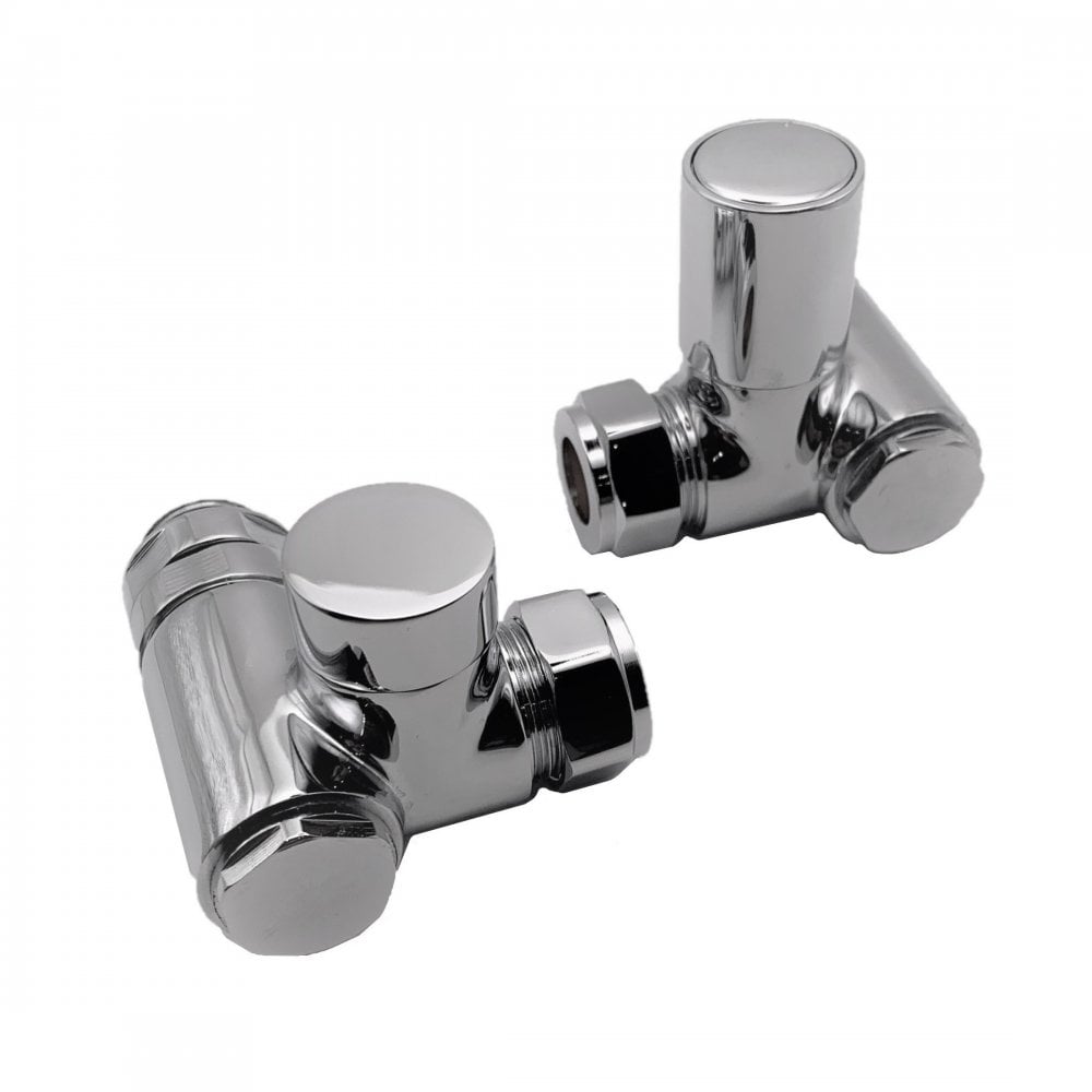 Dual Fuel Corner Radiator Valves 15mm (Pair) – Chrome