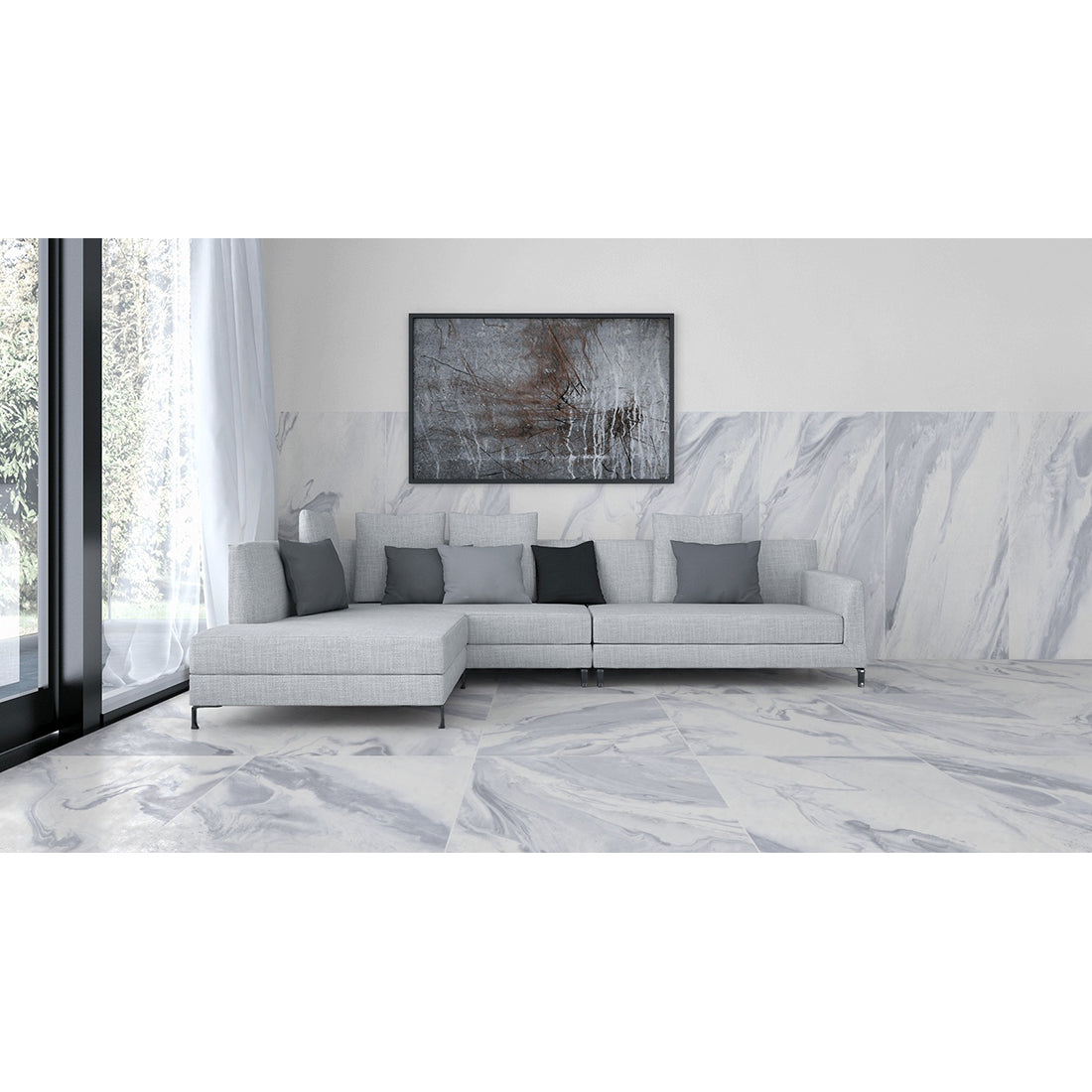 Smoky 60x120 Grey Polished Wall and Floor Tile