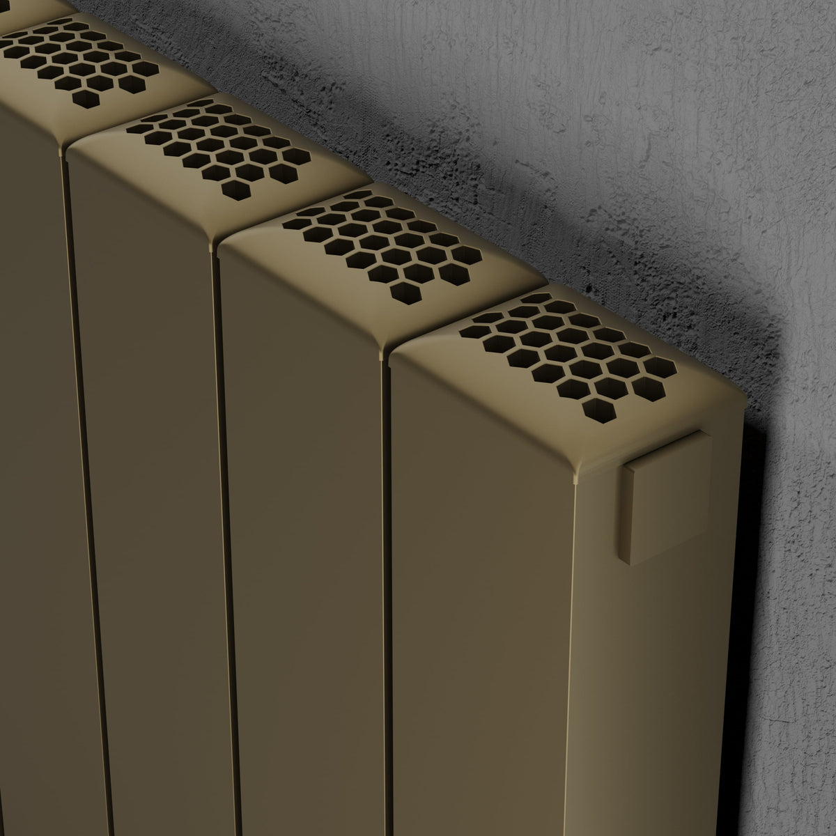 Edmea Bronze Horizontal Aluminium Radiator – Single Panel