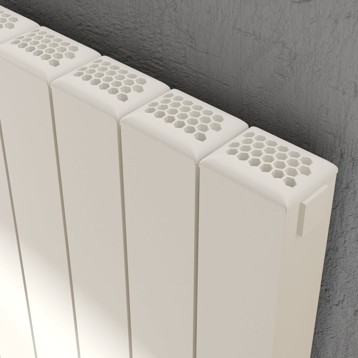 Edmea White Horizontal Aluminium Radiator – Single Panel
