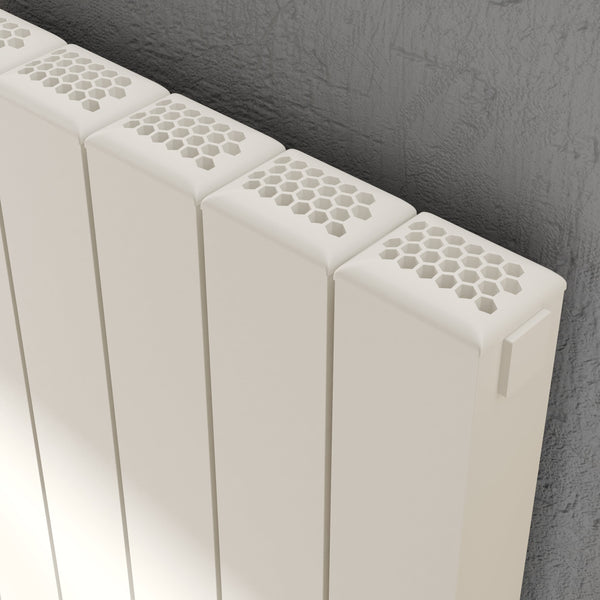 Edmea White Vertical Aluminium Radiator – Single Panel – 1801x396mm