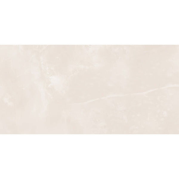 Elegant Onyx Beige Onyx Effect Polished Porcelain Wall & Floor Tile 30x60cm