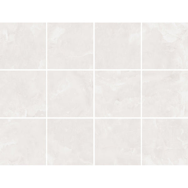 Elegant Onyx Bianco Onyx Effect Matt Porcelain Wall & Floor Tile 60x60cm