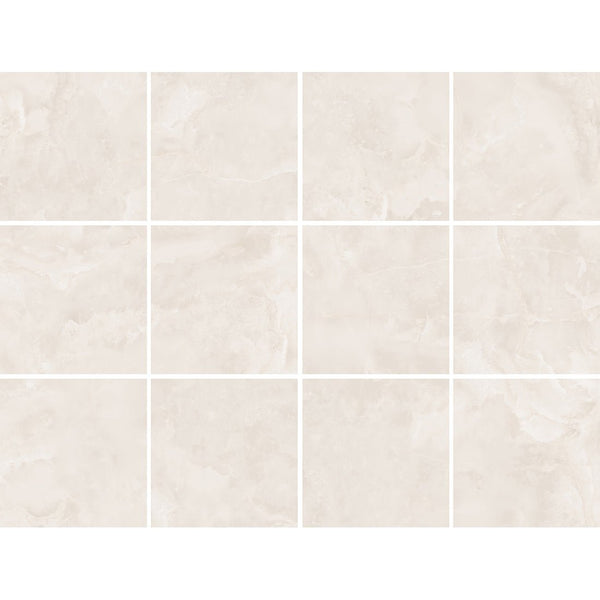 Elegant Onyx Cream Porcelain 60x60cm Polished Wall & Floor Tile