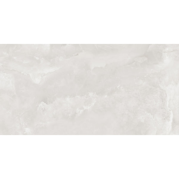 Elegant Onyx Bianco Onyx Effect Polished Porcelain Wall & Floor Tile 60x120cm