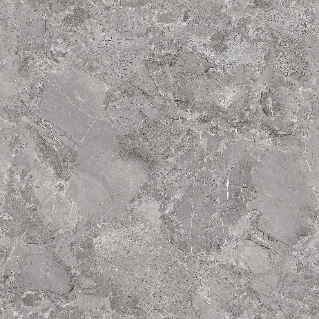 Endless Fontana Silver Marble Effect Matt Porcelain Wall & Floor Tile 60x60cm - TILES Paradise