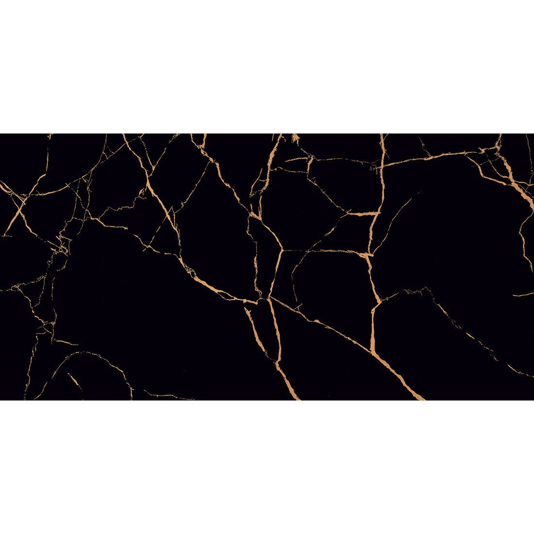 Epitome Black & Gold High Gloss Porcelain 60x120cm Kitchen Bathroom Wall & Floor Tile - TILES Paradise
