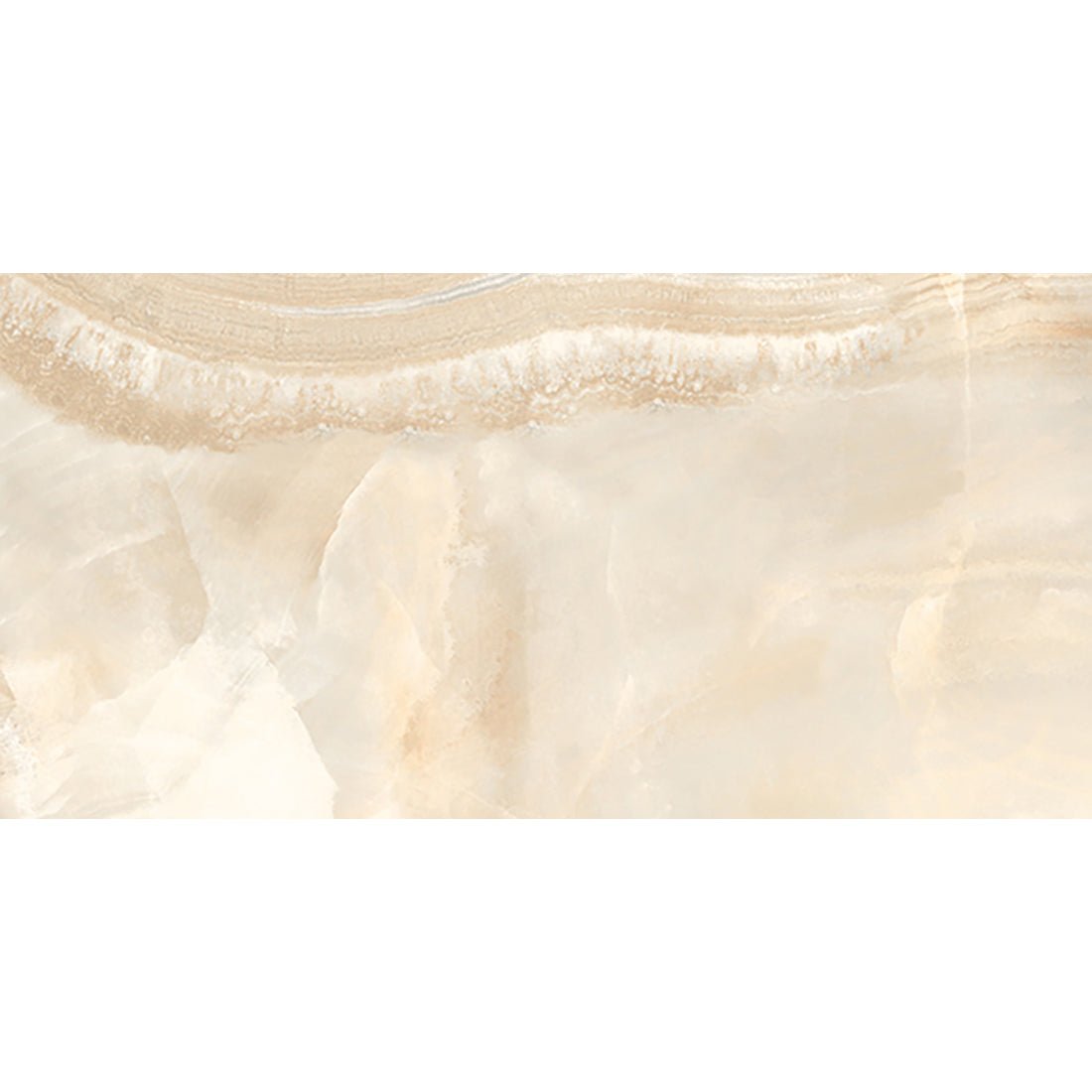 Glacier Onyx Lotus Beige Polished Porcelain 60x120cm Wall & Floor Tile - TILES Paradise