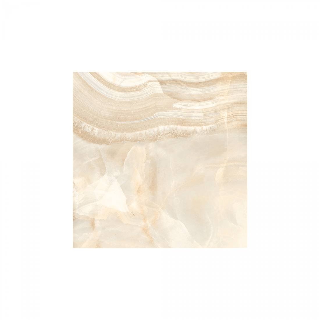 Glacier Onyx Lotus Beige Polished Porcelain 60x60cm Wall & Floor Tile - TILES Paradise