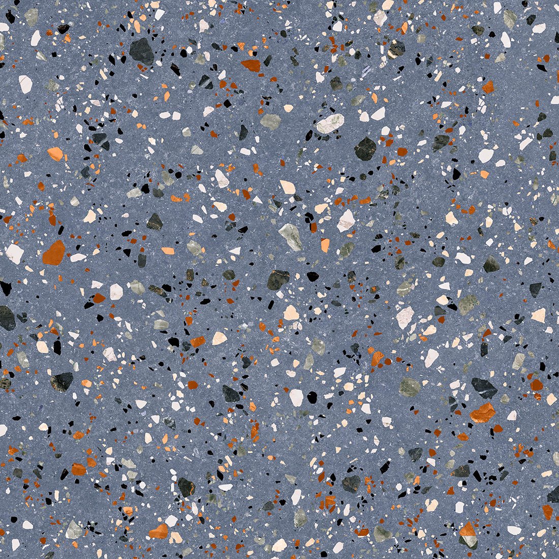 Gobi Terrazzo 60x60cm Blue Matt Wall and Floor Tile - TILES Paradise