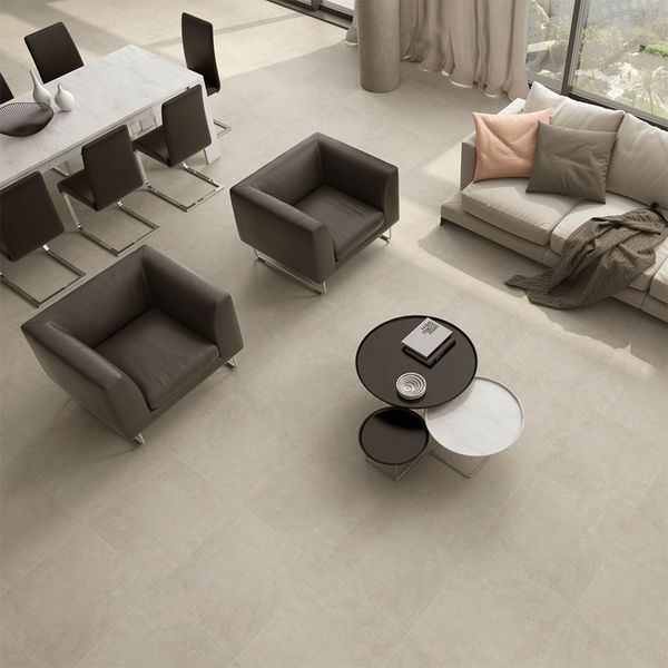 Aztec Taupe Grey Matt Concrete Effect 60x60cm Porcelain Wall and Floor Tile