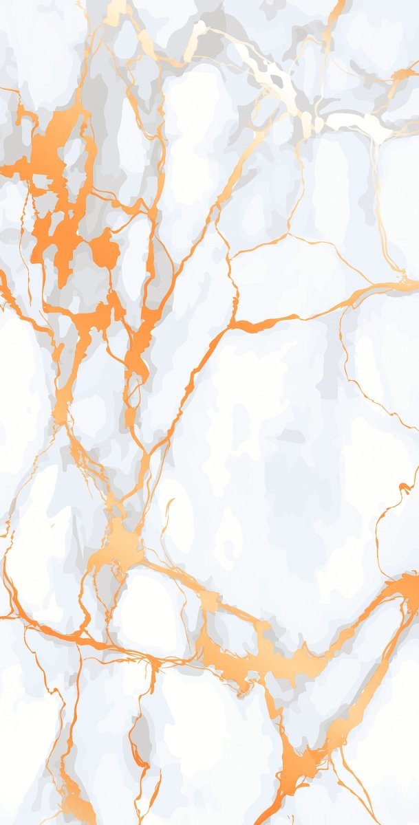 Honey Orange Marble Effect Polished Porcelain 60x120cm Wall and Floor Tile - TILES Paradise