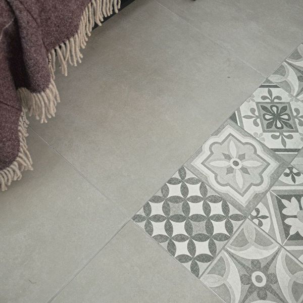 Aztec Perla Grey Matt Concrete Effect 60x60cm Porcelain Wall and Floor Tile