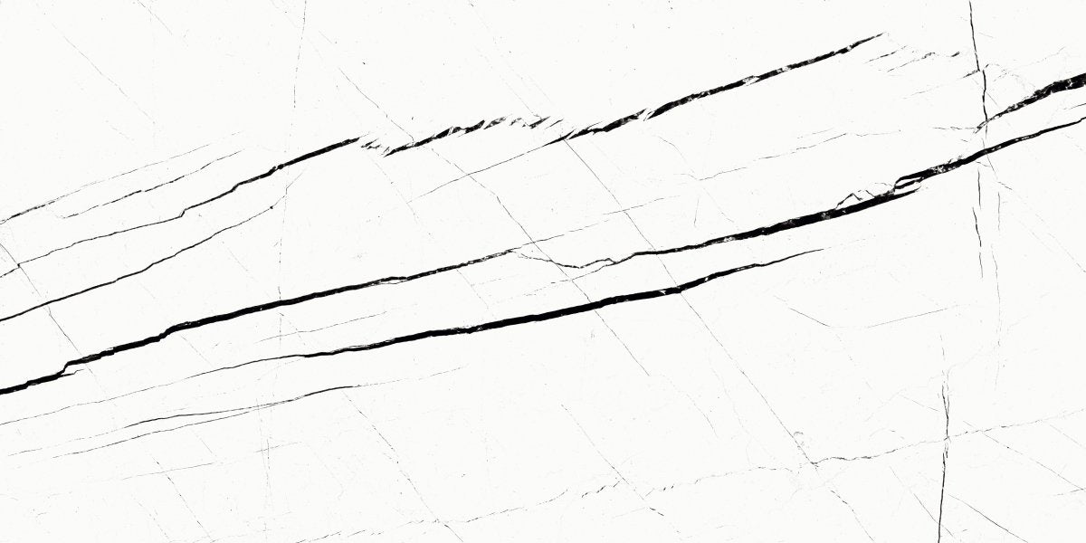 Imperio White Marble Effect Polished Porcelain 60x120cm Wall & Floor Tile - TILES Paradise