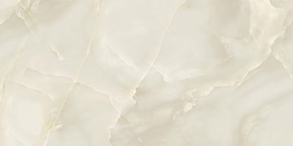 Ivory Pearl Onyx Effect Polished Porcelain 60x120cm Wall & Floor Tile