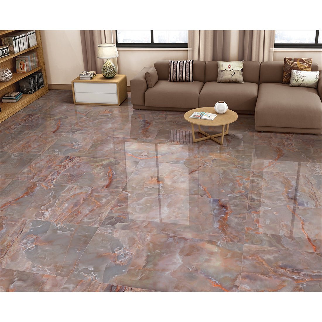 Jewel Onyx Purple 60x120cm Polished Porcelain Wall & Floor Tile - TILES Paradise