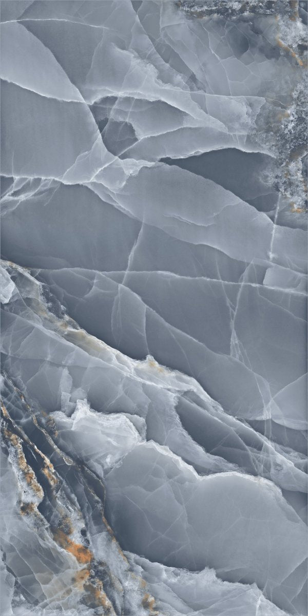Job Lot : (28 sq.m) Onyx Blue Marble Effect Polished Porcelain 60x120cm Wall and Floor Tile - TILES Paradise