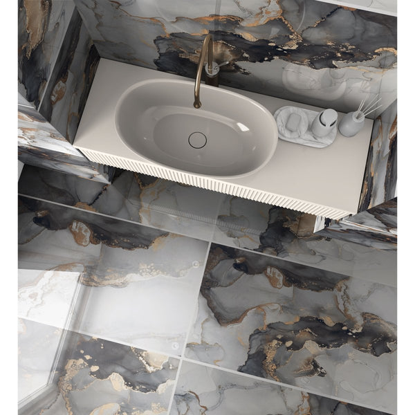 Job Lot Deal: 24 Tiles Akasmir Gold Polished Porcelain 60x120cm Kitchen & Bathroom Tiles
