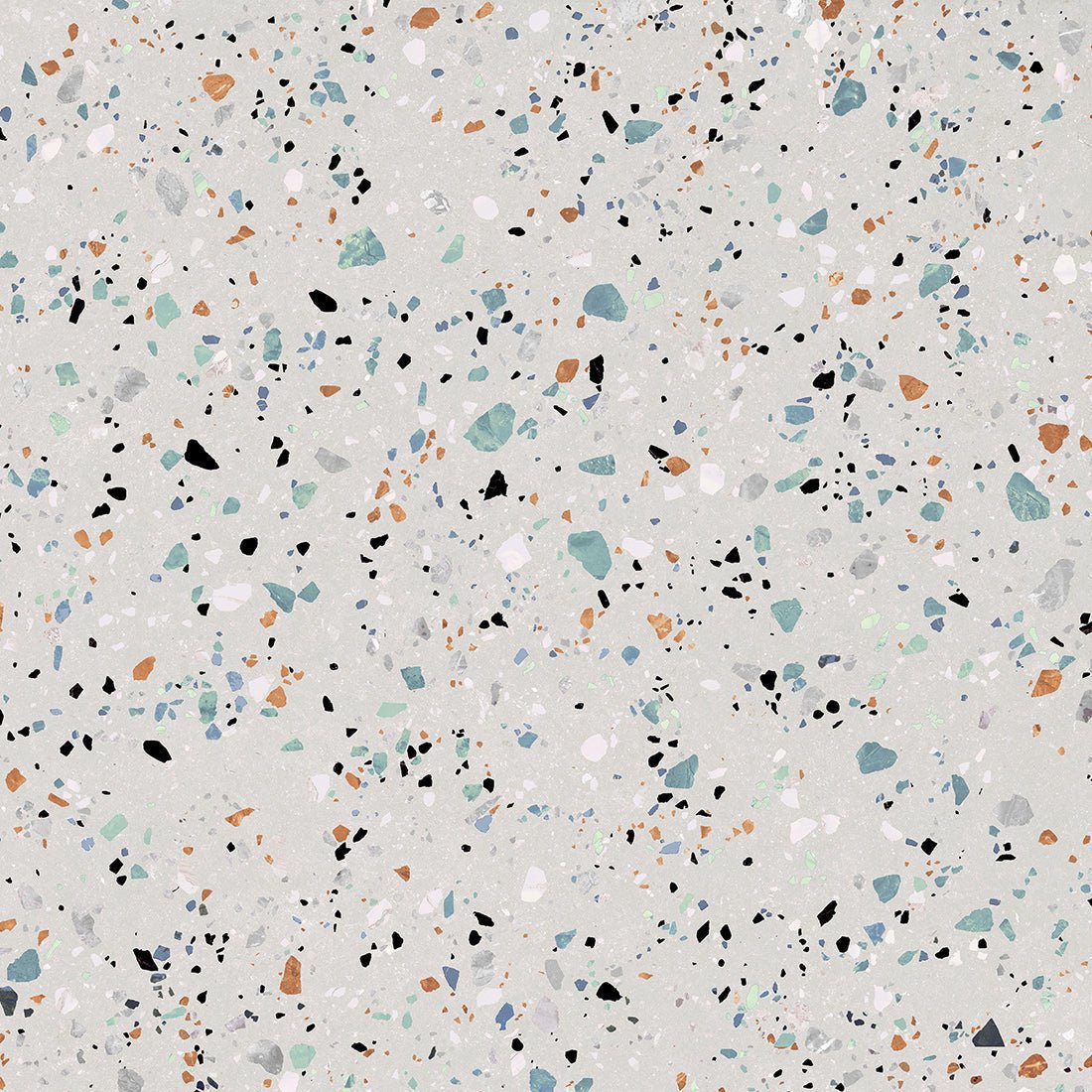 Job Lot Deal: 83 Tiles (30 sq.m) Gobi Terrazzo 60x60cm Bianco Matt Wall and Floor Tile - TILES Paradise
