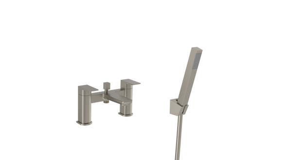 Kalto Brushed Nickel Square Bath Shower Mixer Tap