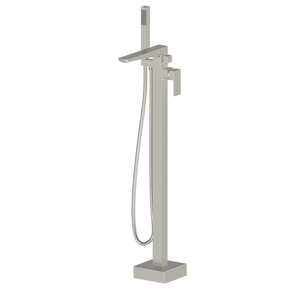 Kalto Brushed Nickel Square Freestanding Bath Shower Mixer Tap