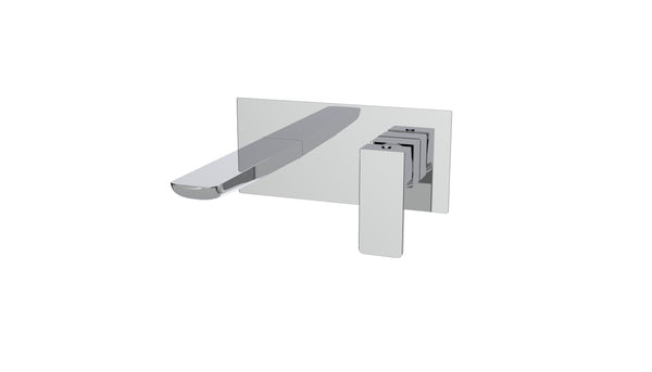 Kalto Chrome Square Wall Mounted Basin Mixer Tap