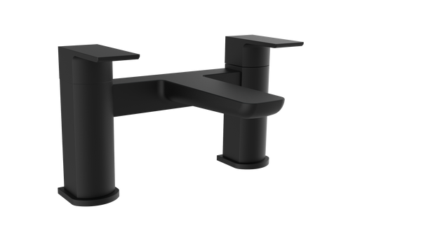 Kalto Matt Black Square Bath Filler Tap
