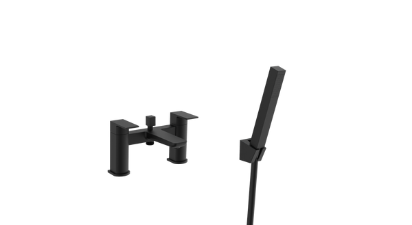 Kalto Matt Black Square Bath Shower Mixer Tap