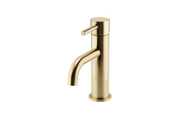 Oriana brushed brass mono basin mixer tap
