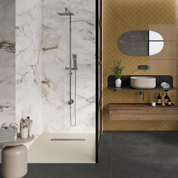 Spanish Leviglass Pisa gold Marble Effect Tile 60x120cm Porcelain Wall and Floor Tile