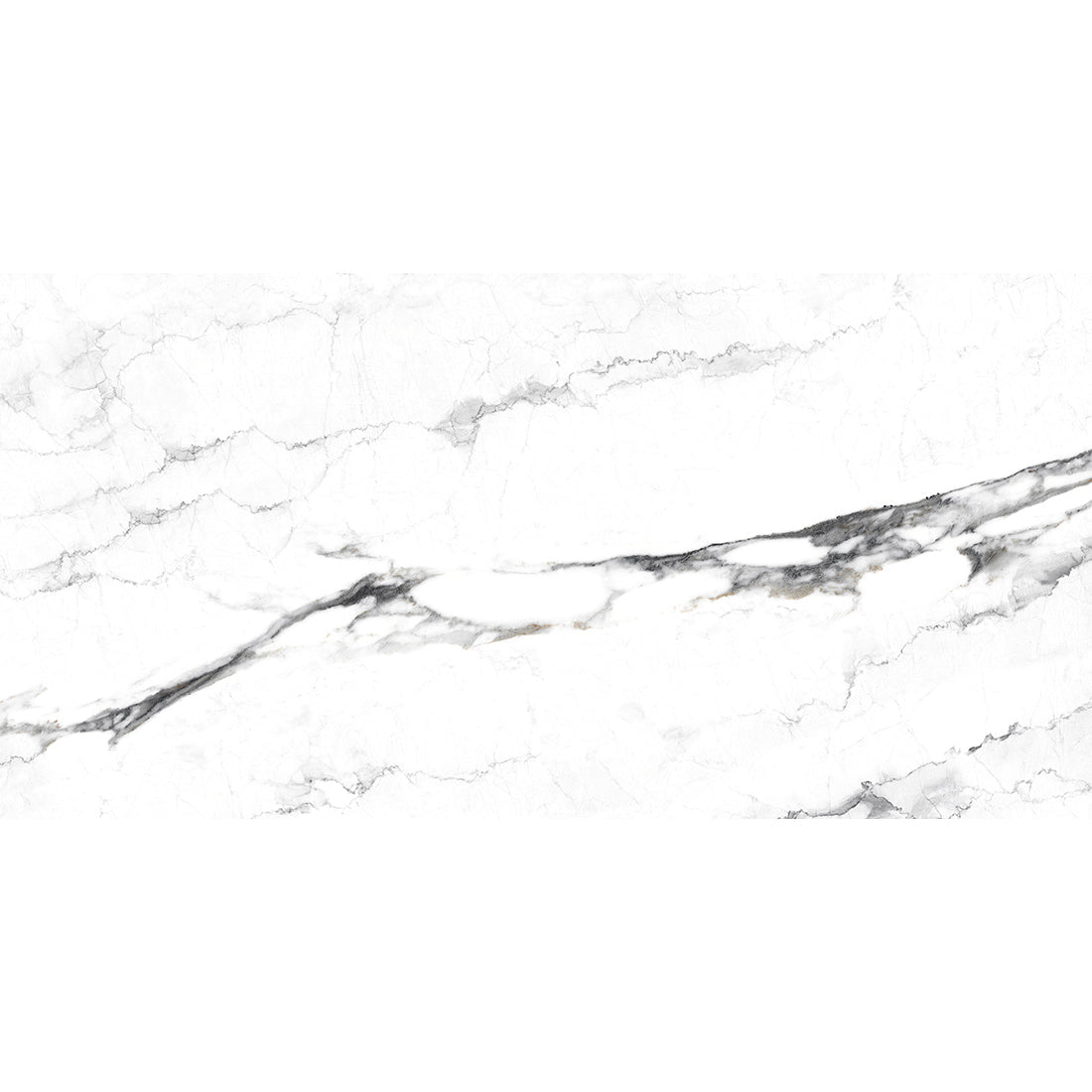 Lucina White Polished Porcelain Wall & Floor Tile 60x120cm - TILES Paradise