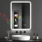 LustreLux 500x700mm Bluetooth LED Bathroom Mirror – Wall Mounted with Anti-Fog, Touch Control & 3-Colour Dimmable Light - TILES Paradise