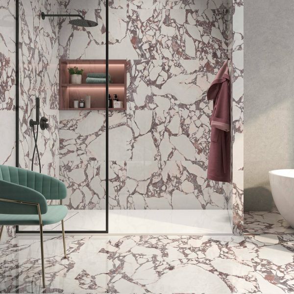 Pamesa Spain Lux Viola White Polished 60x120cm Porcelain Wall and Floor Tile