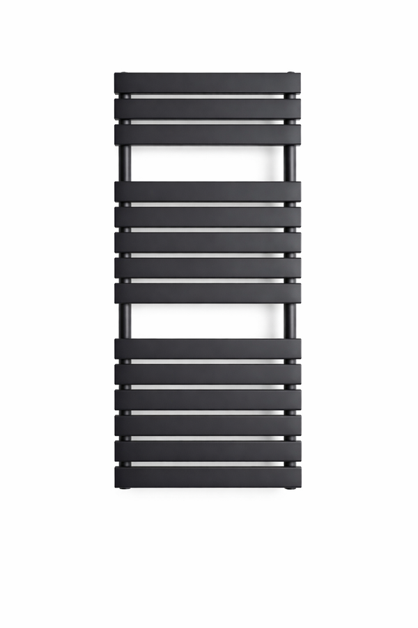 Maretta 1185x500mm Textured Grey Designer Heated Towel Rail