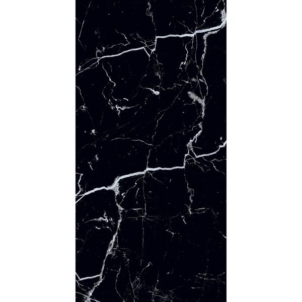 Job Lot Deal: 35 Tiles (25 sq.m) Marquina Black & White Polished Porcelain 60x120cm Wall and Floor Tiles