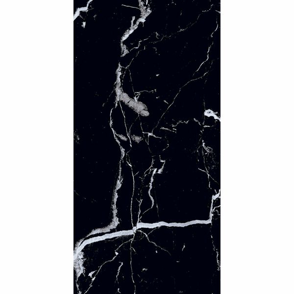 Marquina Black & White Polished Porcelain 30x60cm Wall and Floor Tiles